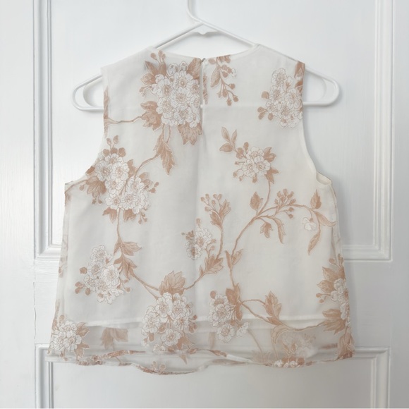 Zara Floral Sleeveless Blouse - Picture 4 of 5